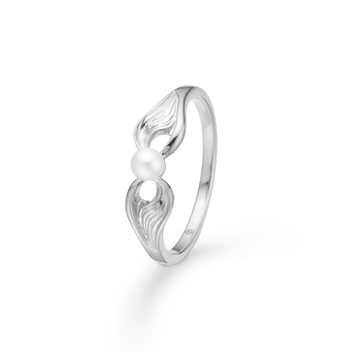 PEARLUNE ring, sølv med perle