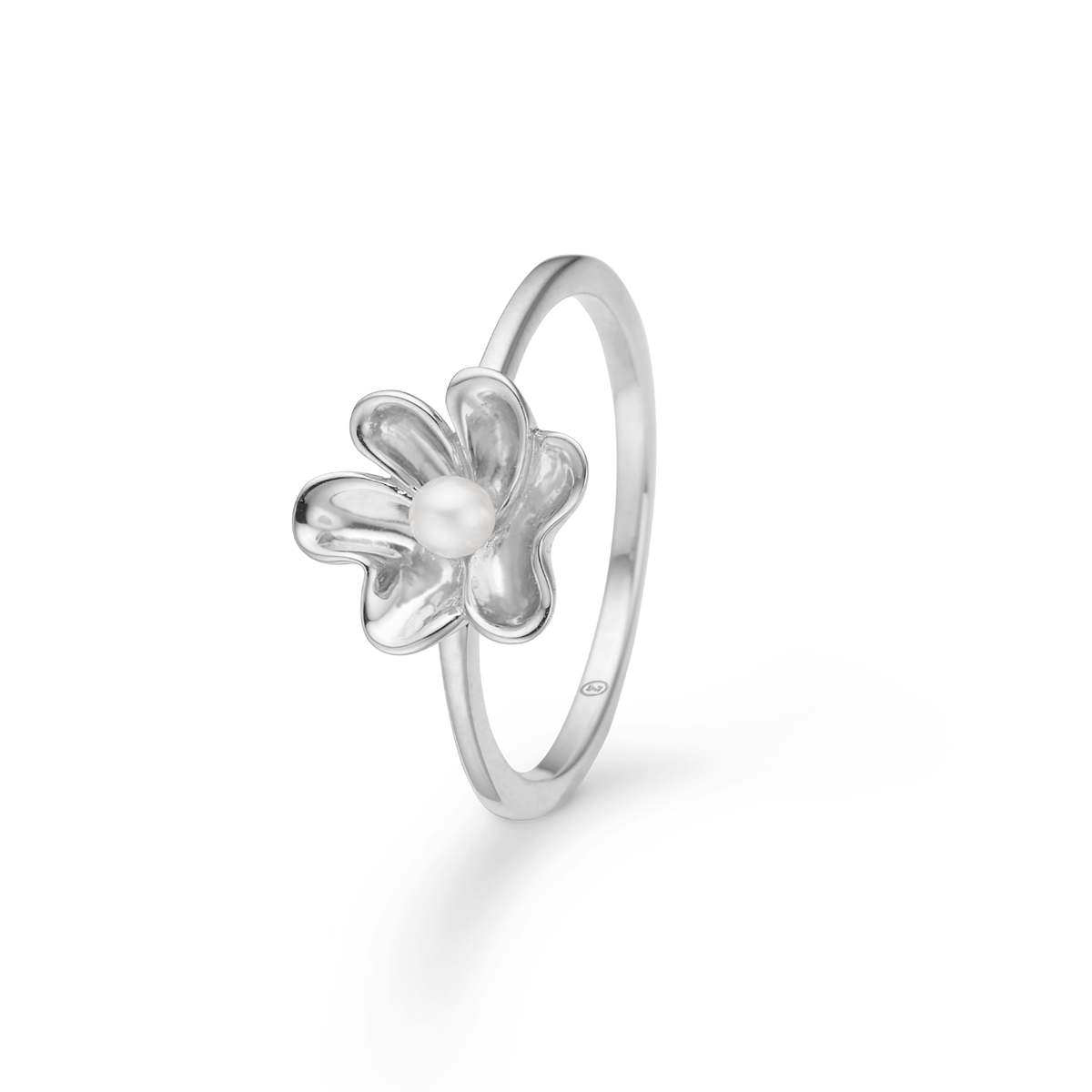 PEARLILY ring, sølv med perle