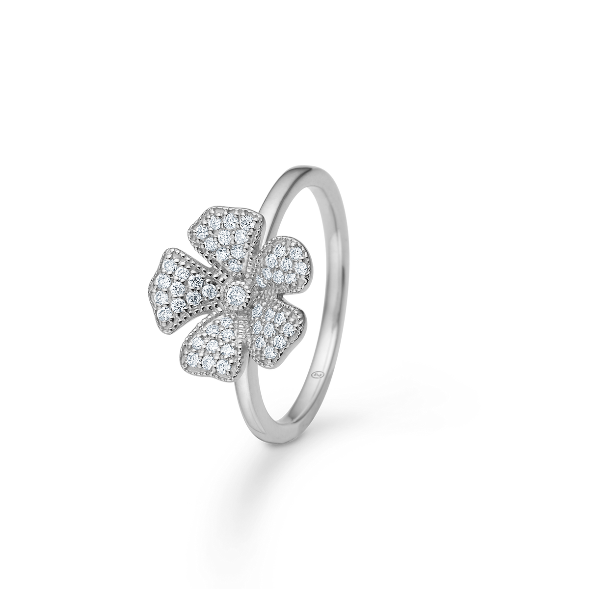 FLEUR ring, sølv med zirkoner