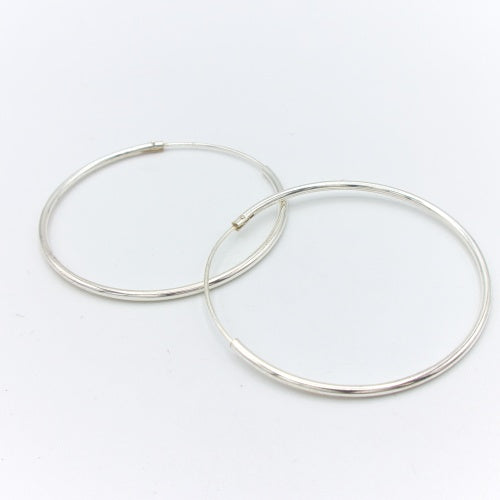 Sølv creoler 1,2 x 30 mm