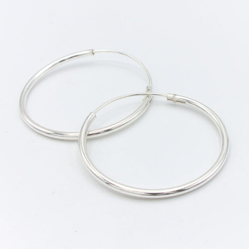 Sølv creoler 1,5 x 25 mm