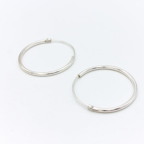 Sølv creoler 1,2 x 20 mm