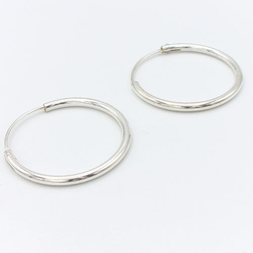 Sølv creoler 1,5 x 20 mm