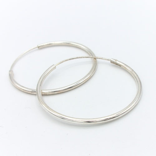 Sølv creoler 1,5 x 30 mm