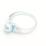 Sølv ring med perle