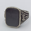 Sølv herrering med onyx og oxyderede detaljer