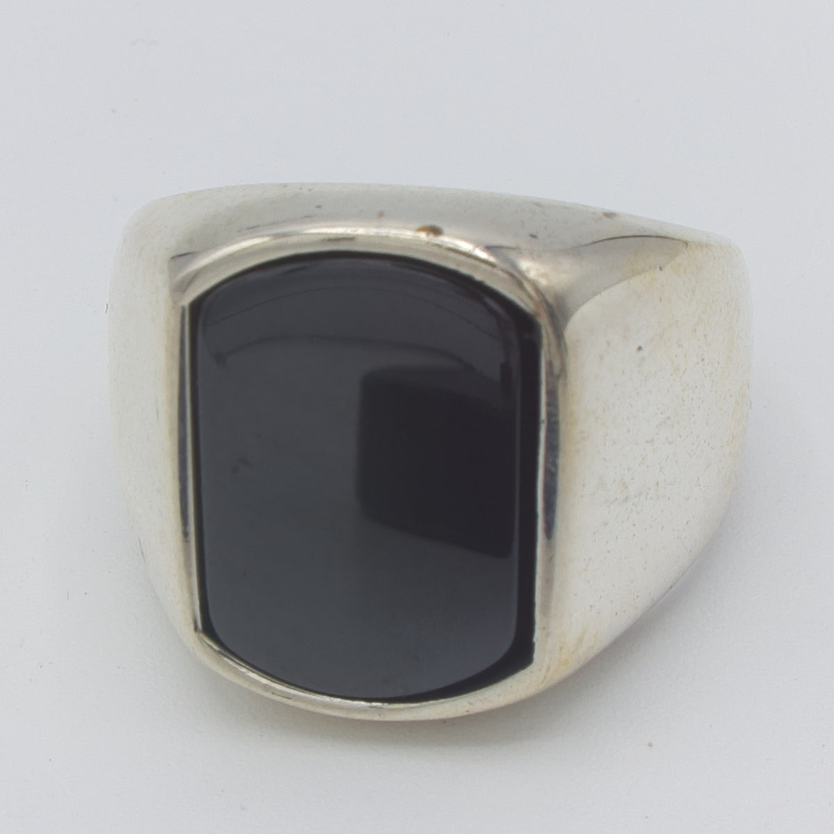 Sølv herrering med onyx