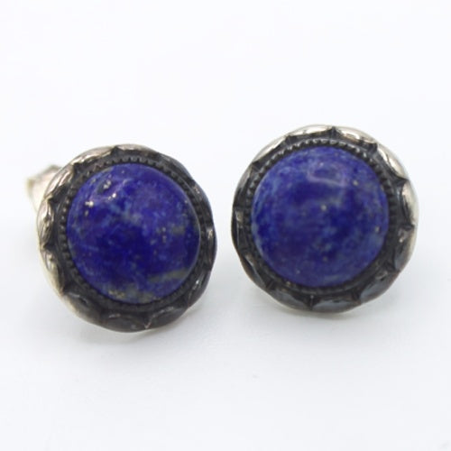 Sølv ørestikker med lapis