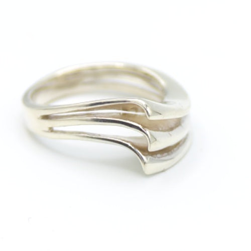 Tredelt sølv ring