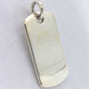 Sølv dogtag plade vedhæng 30 x 15 mm