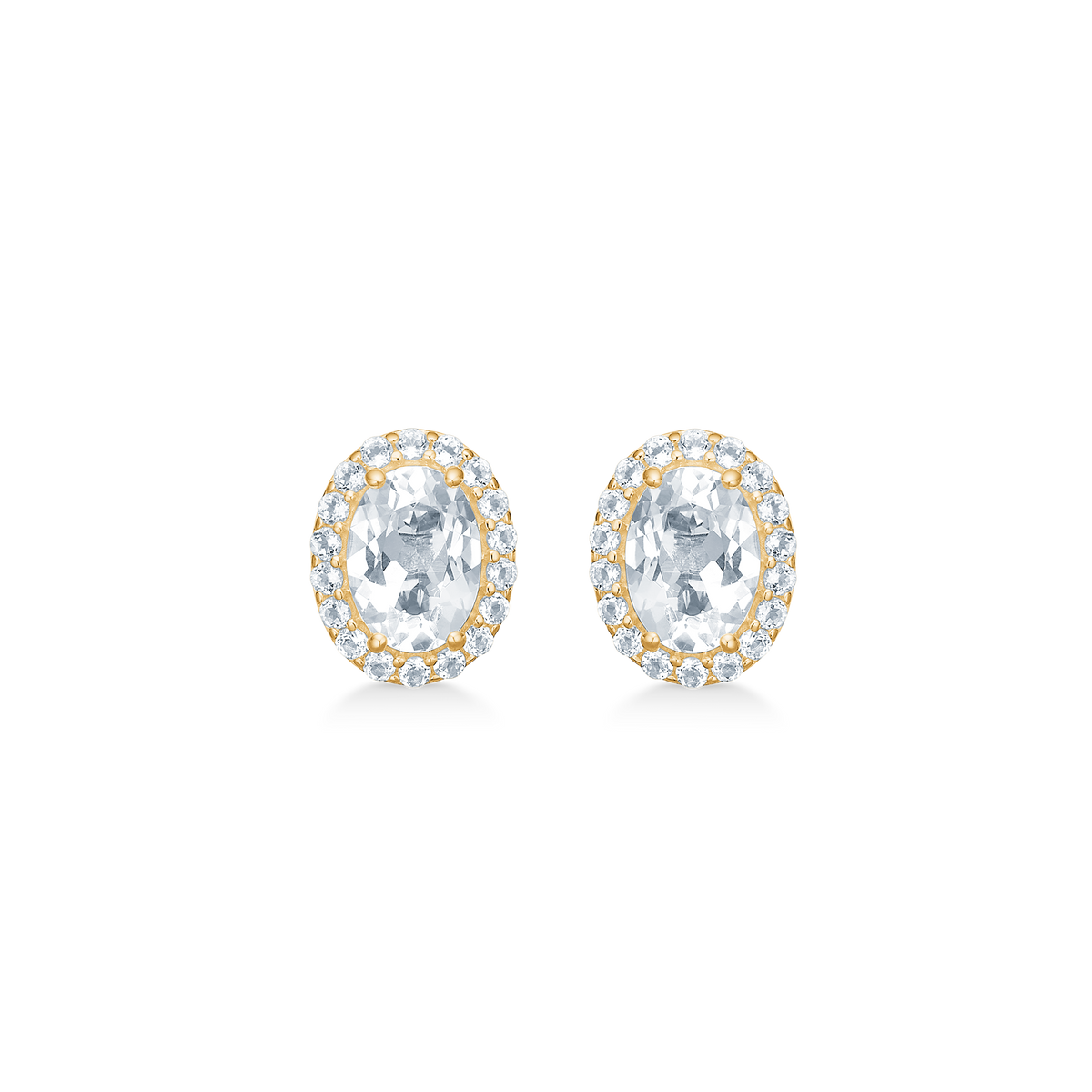 CELESTIAL BY MEDINA ørestikker, oval, 8 kt. rødguld