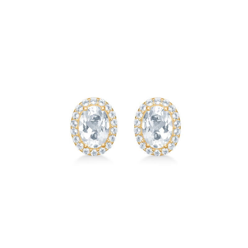 CELESTIAL BY MEDINA ørestikker, oval, 8 kt. rødguld