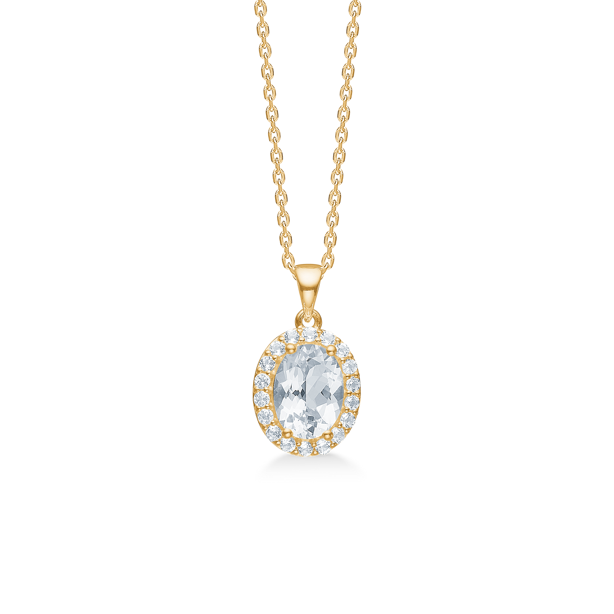CELESTIAL BY MEDINA halskæde, oval, 8 kt. rødguld