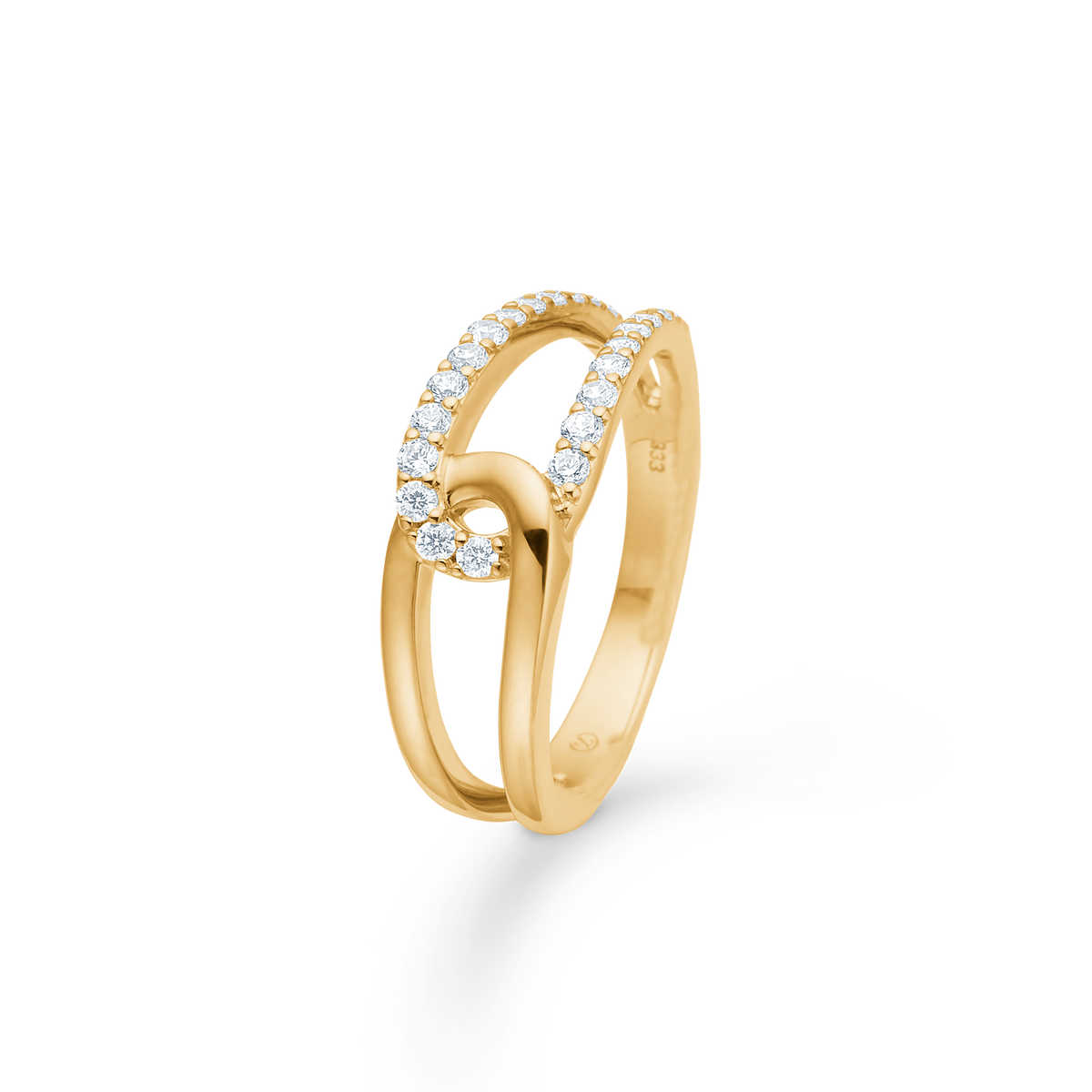 SWOOSH ring, 8 kt. rødguld
