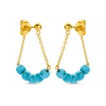 Amelia ørehængere, Turquoise
