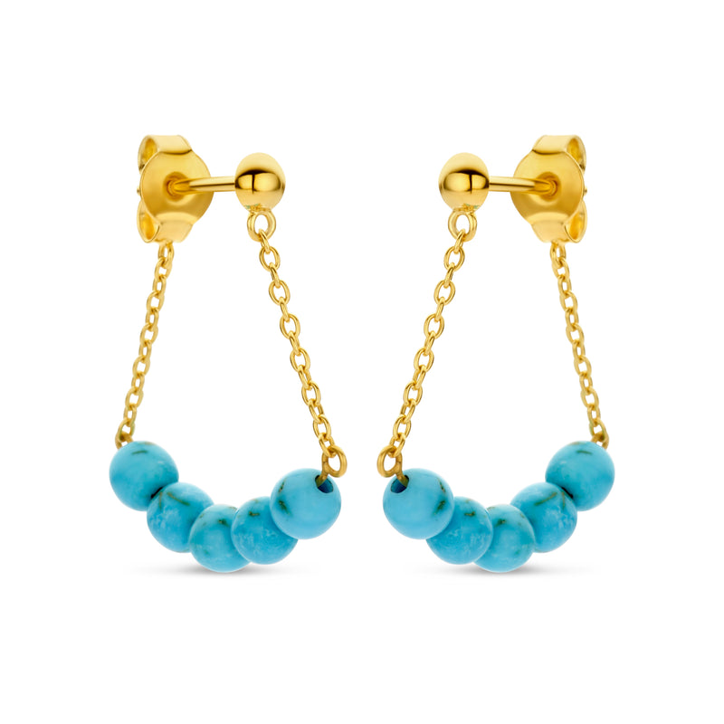 Amelia ørehængere, Turquoise