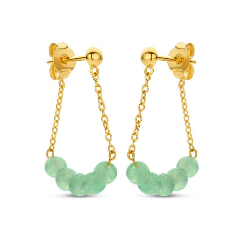 Amelia ørehængere, Green Aventurine
