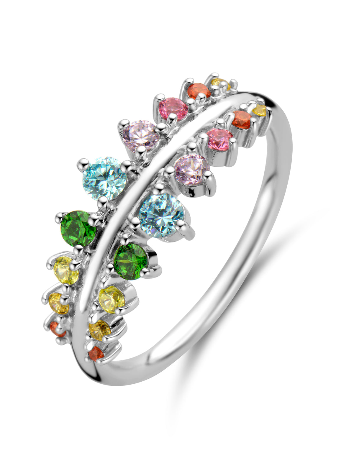 Empress ring, multifarvet, sølv