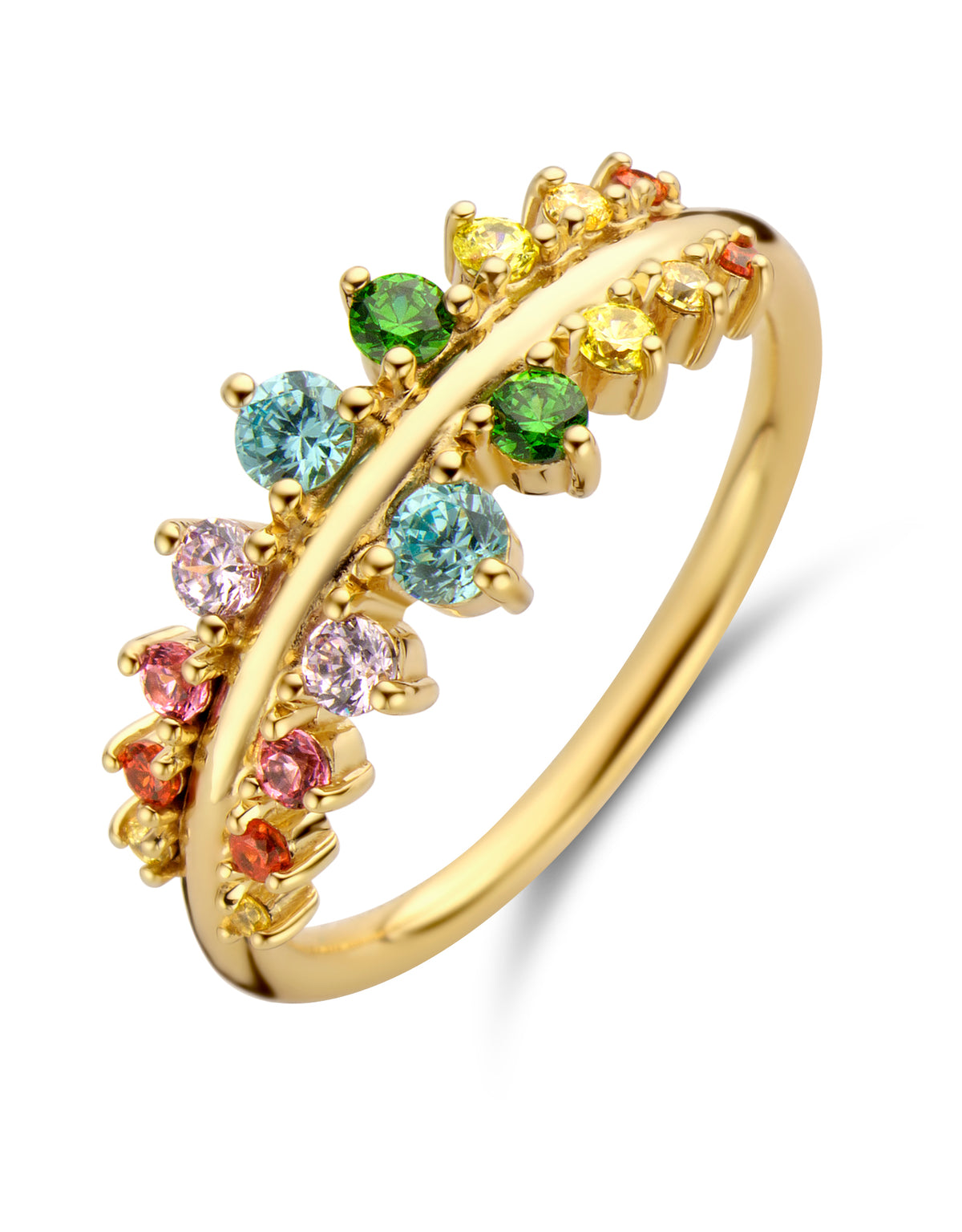 Empress ring, multifarvet, forgyldt