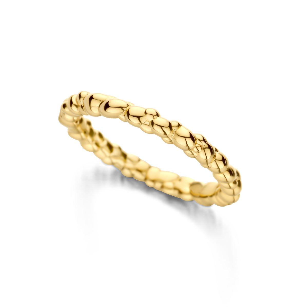 PEBBLES ring, forgyldt