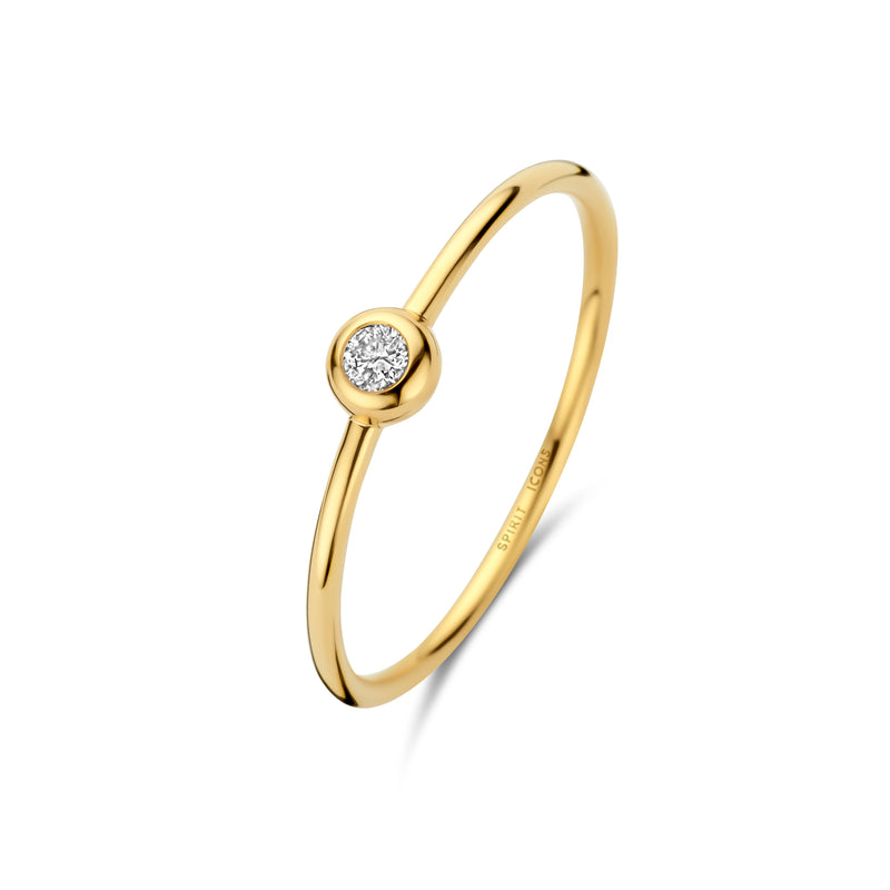 Belle ring, large, rødguld
