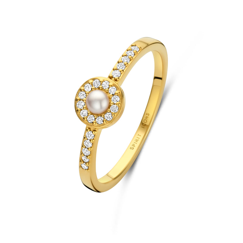 Eternal ring med perle, rødguld