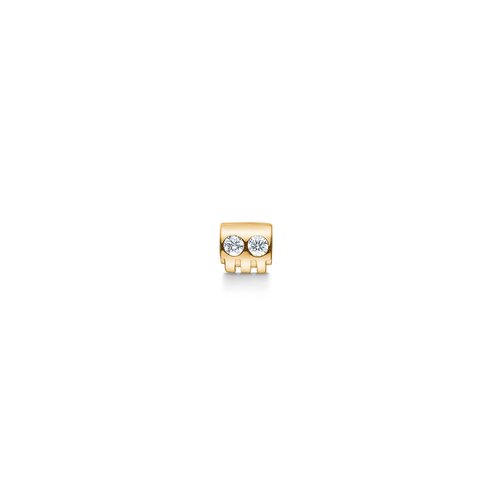 Black Sun bead 14 kt guld, skull