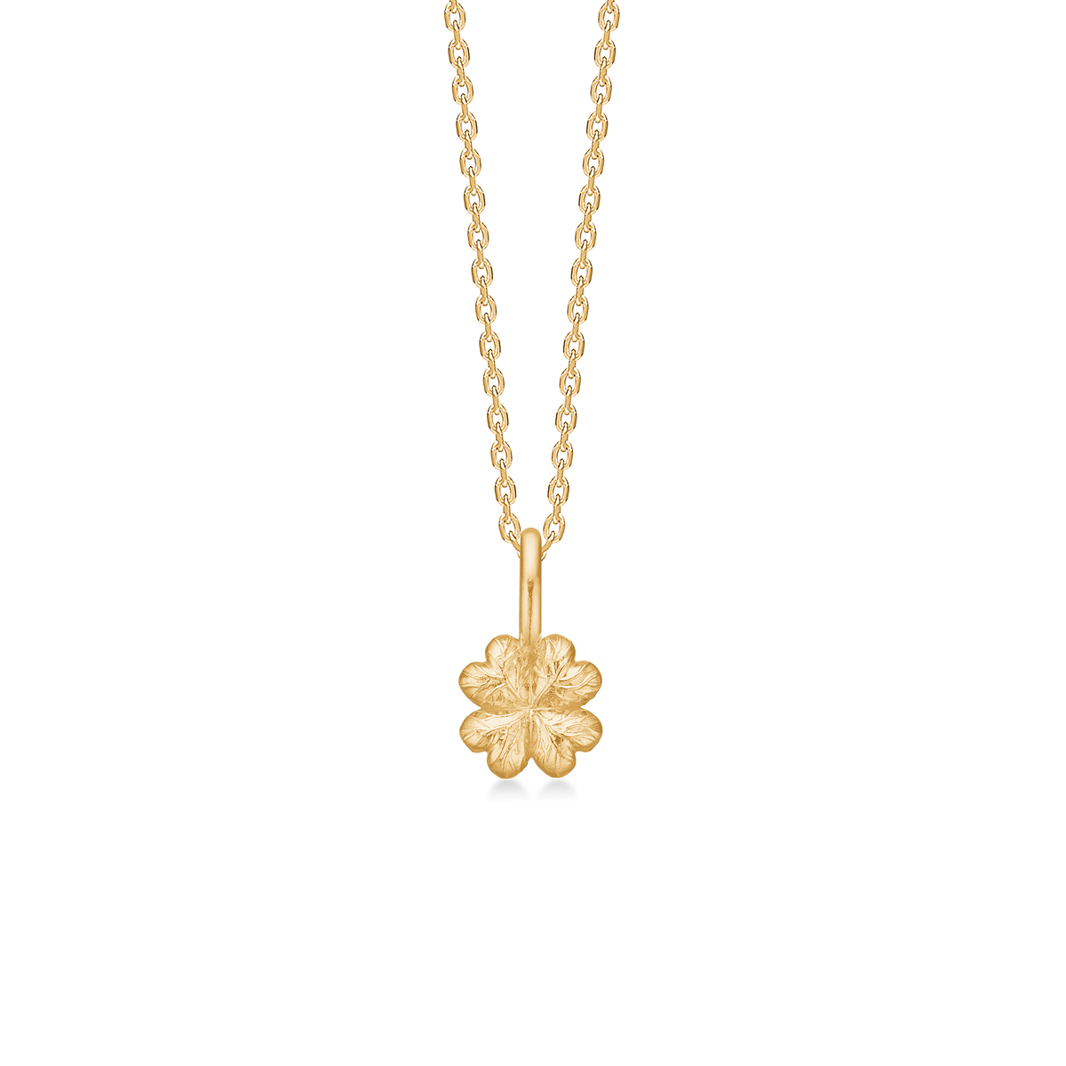 SERENE CLOVER halskæde, forgyldt
