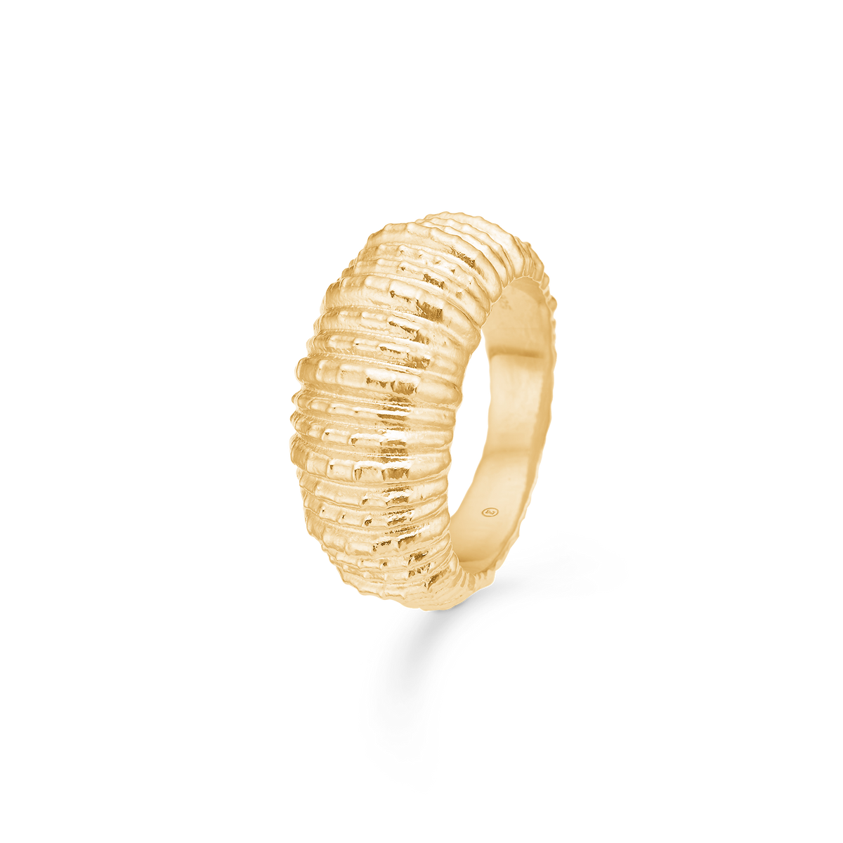 SEASHELL SECRETS ring bred forgyldt