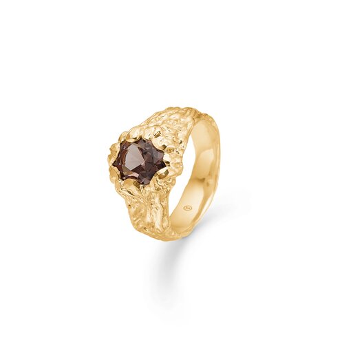 FOREST ring m/brun zirk. forgyldt