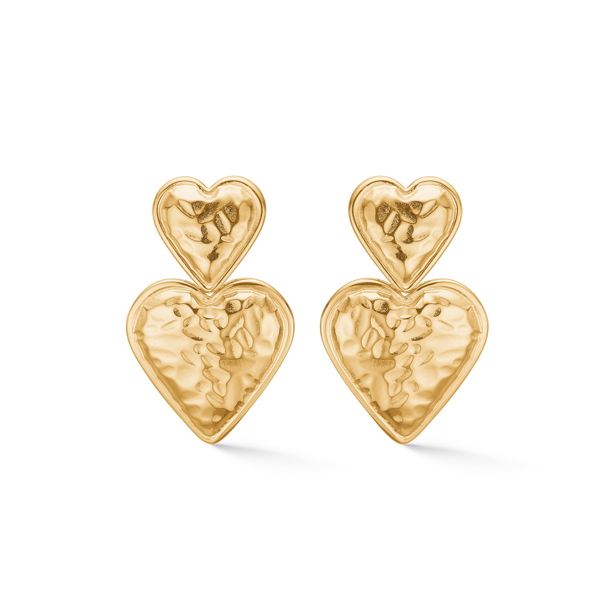 HEART ørehængere, forgyldt