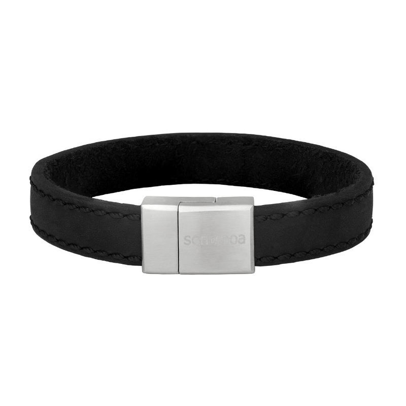 Sort kalveskinds armbånd