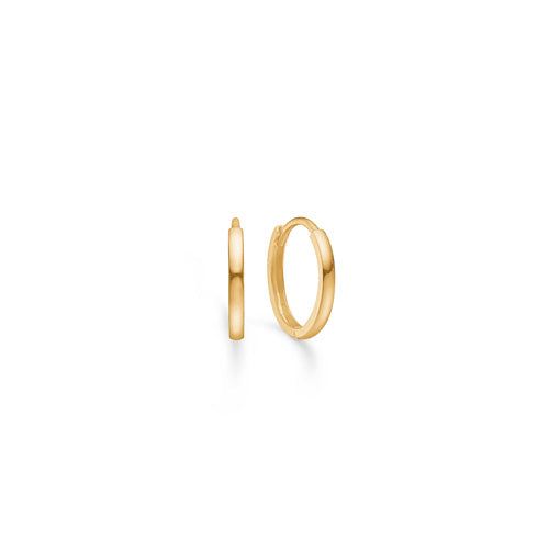 14 kt guld knæk creoler, rund, 12 mm