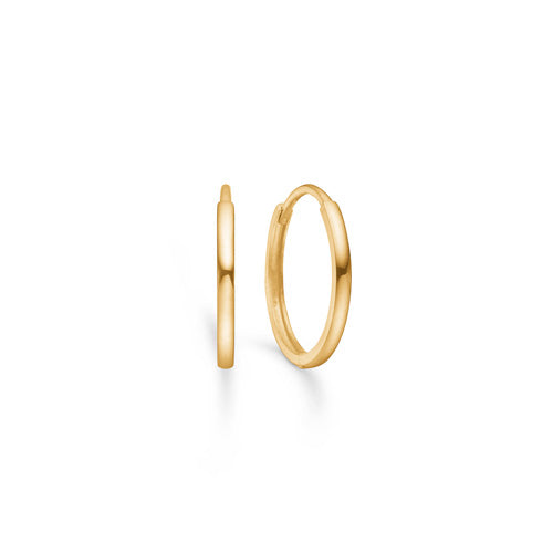 14 kt guld knæk creoler, rund, 18 mm
