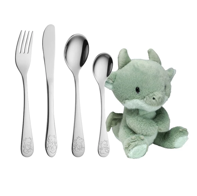 Bestiksæt med bamse, drage