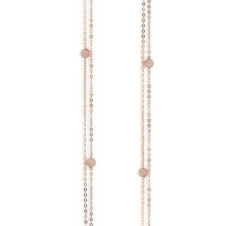 c10037,90 rosa halskæde med kvarts