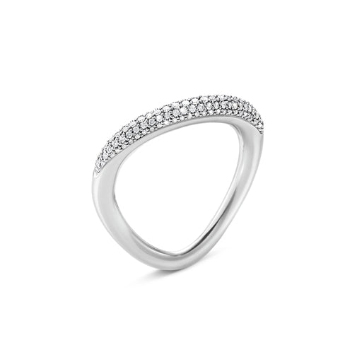 OFFSPRING sølv ring, 433A pavé