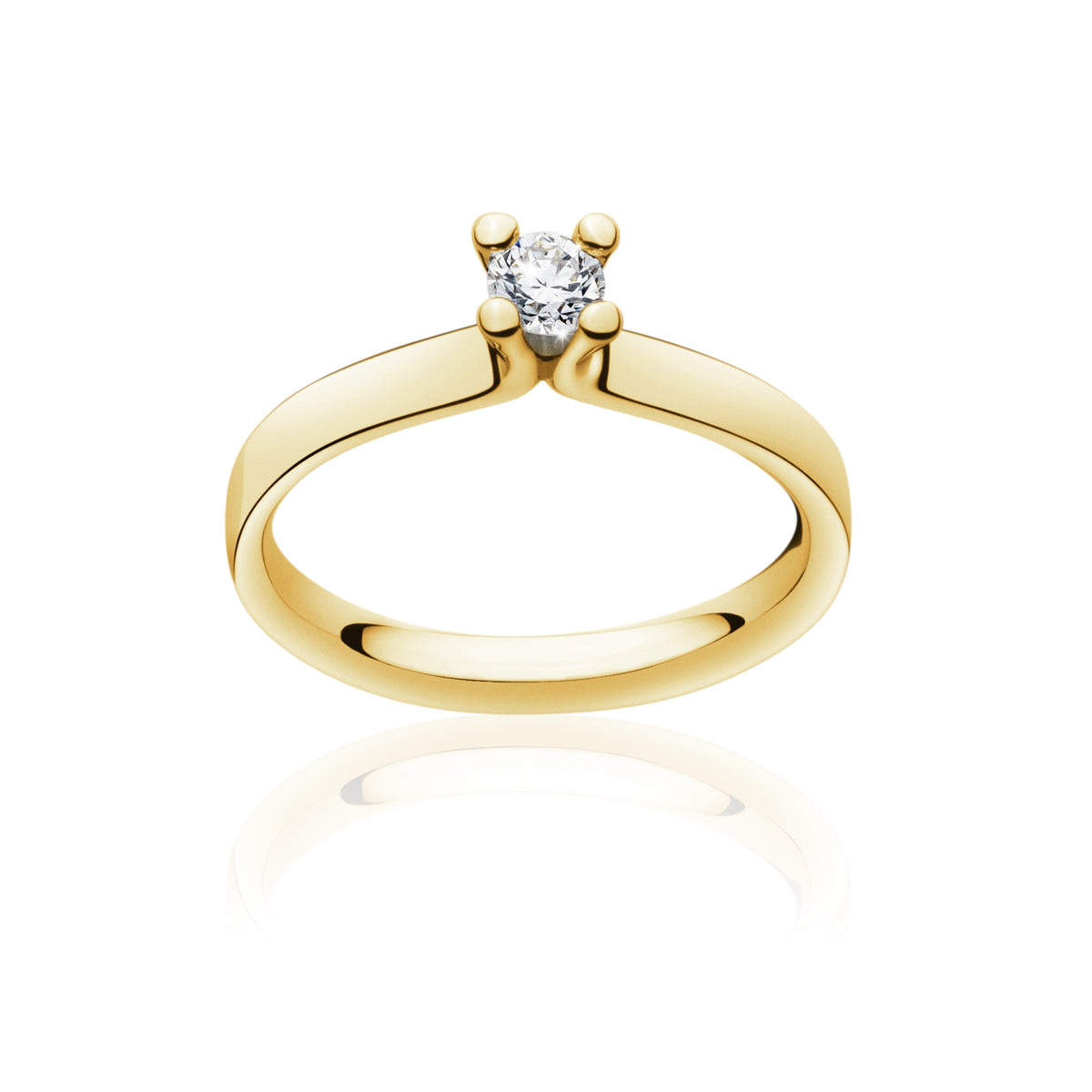MAGIC BRIDAL ring m/ 0.20 ct i rødguld