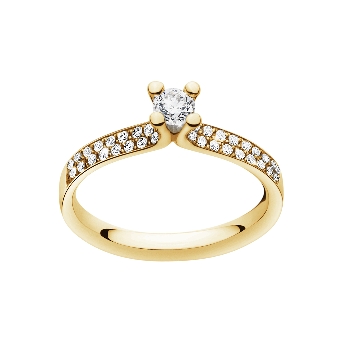 MAGIC BRIDAL ring m/ 0,33 ct i rødguld