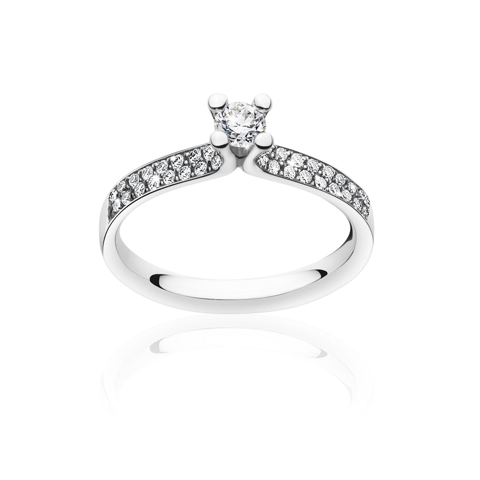 MAGIC BRIDAL ring m/ 0,33 ct i hvidguld