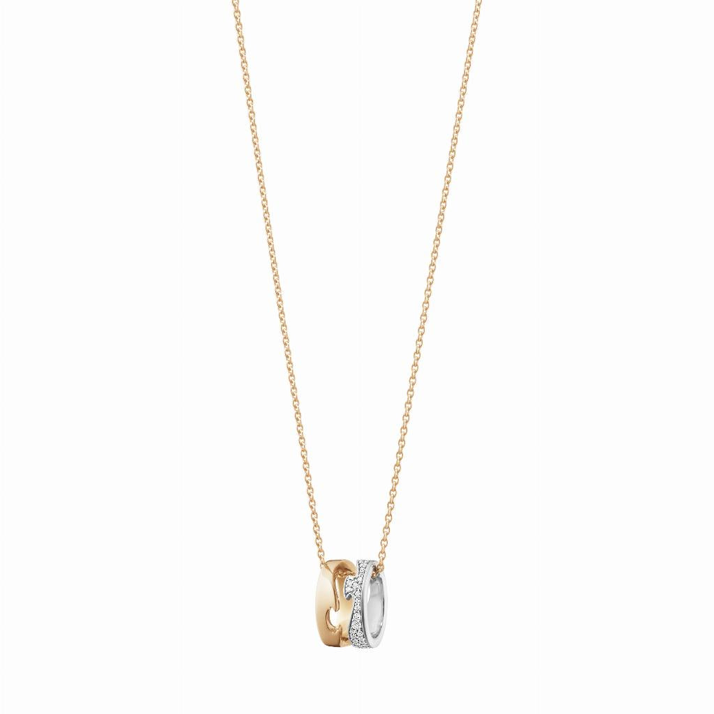 FUSION collie rosa og hvidguld m/0,22 ct