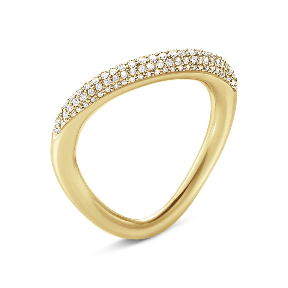 OFFSPRING rødguld ring m/ pave brillanter