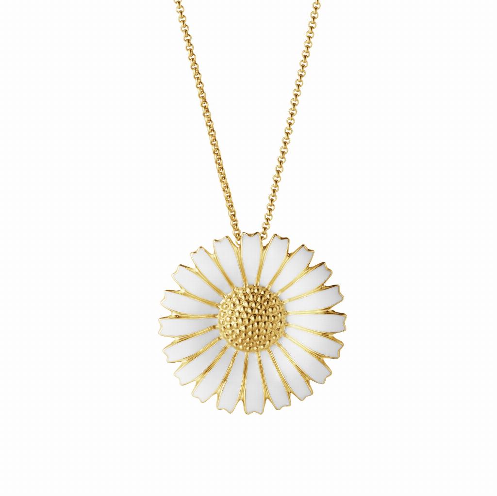 DAISY forgyldt halskæde, 33 mm