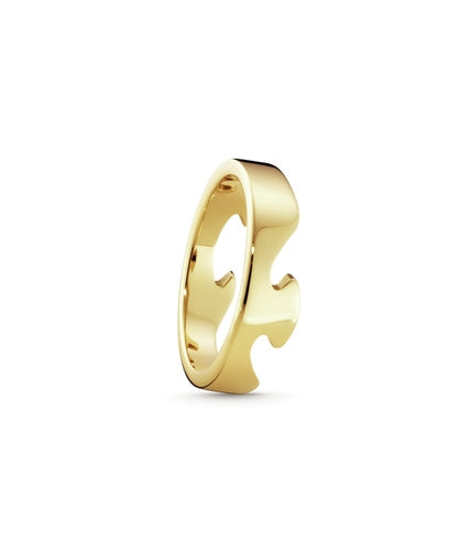 FUSION ring endestykke i rødguld