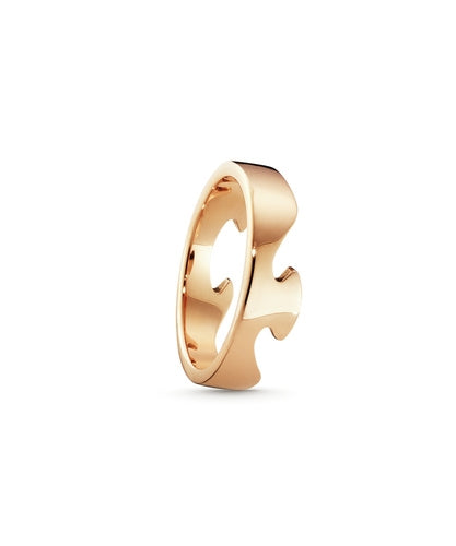 FUSION ring endestykke i rosaguld
