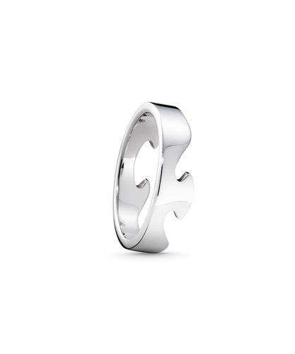 FUSION ring endestykke, hvidguld