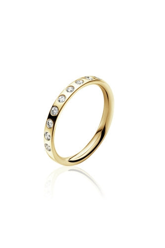 MAGIC ring midt rødguld m/ 9 diamanter