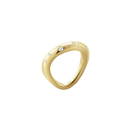 OFFSPRING rødguld ring m/ brillanter