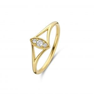 Eye ring, forgyldt