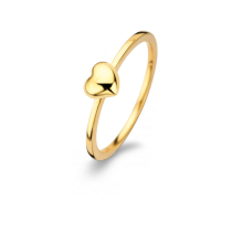 Heart ring, forgyldt